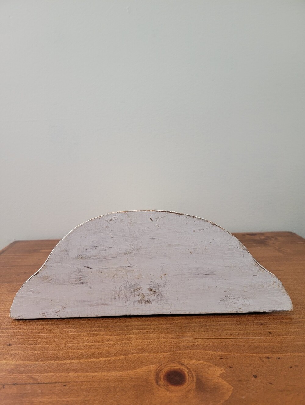 Vintage Carved Wood Distressed Chippy White Bracket Shelf Corbel Scrolling Leaf - Picture 5 of 13